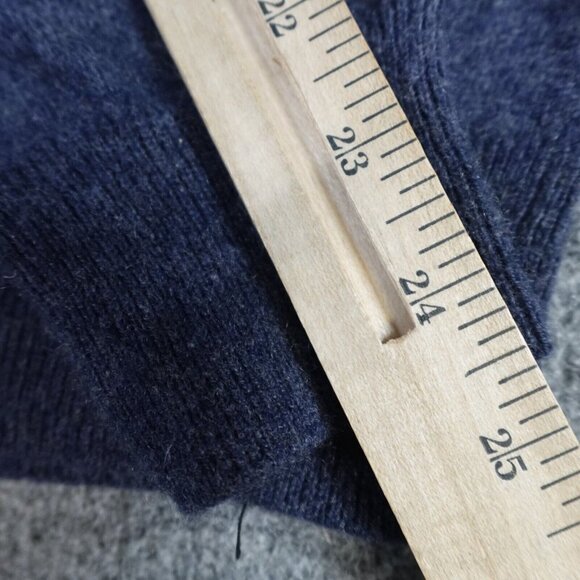 J. Crew Mens Sweater L Blue 1/4 Zip Solid 100% Cashmere - Picture 10 of 10